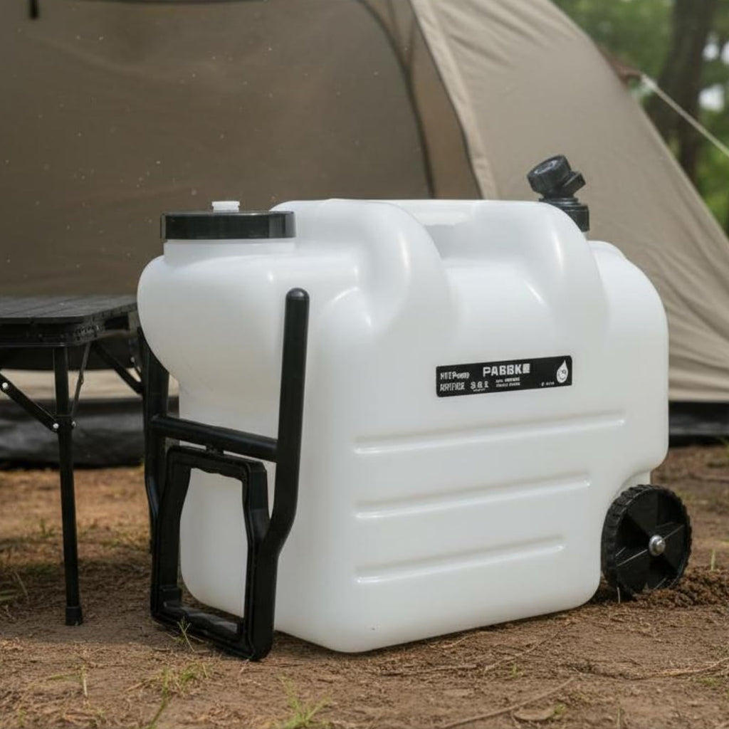 White Portable Water Dispenser with Faucet and Wheels N3559