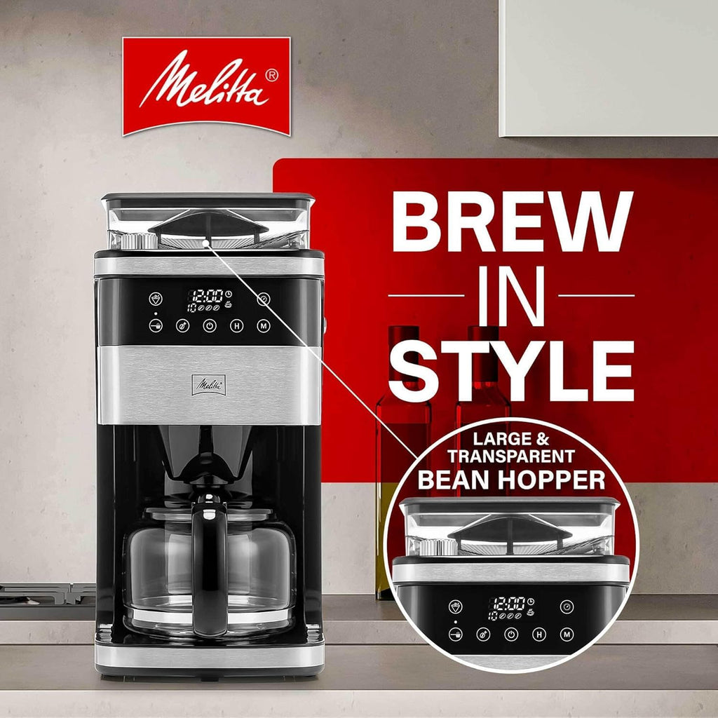 10-Cup Coffee Maker with Built in Burr Grinder E112