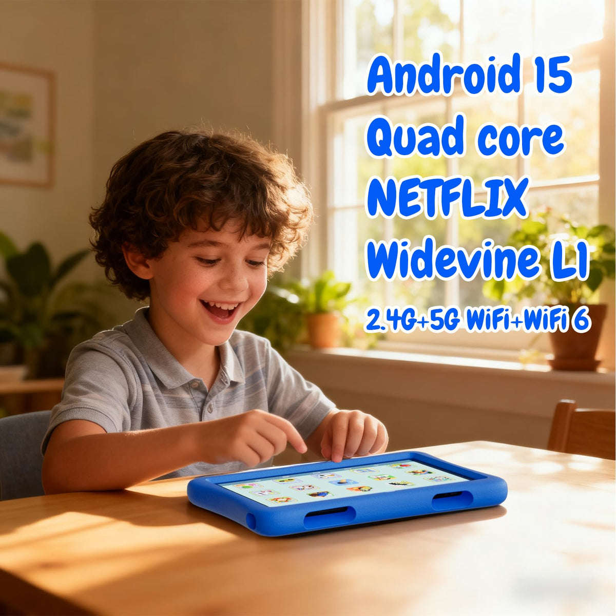 Kids Tablet 10 Inch Android 8GB RAM 32GB ROM Dual Camera 6000mAh with Case R91824