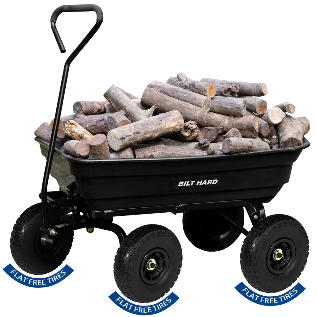 Poly Garden Dump Cart 600 lbs 4 Cu Ft G882