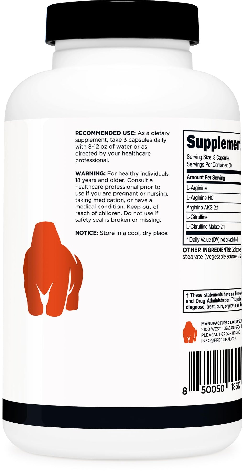 Nitric Oxide Booster 180 Capsules D78970