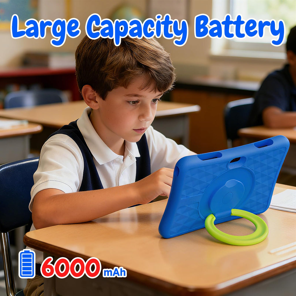 Kids Tablet 10 Inch Android 8GB RAM 32GB ROM Dual Camera 6000mAh with Case R91824