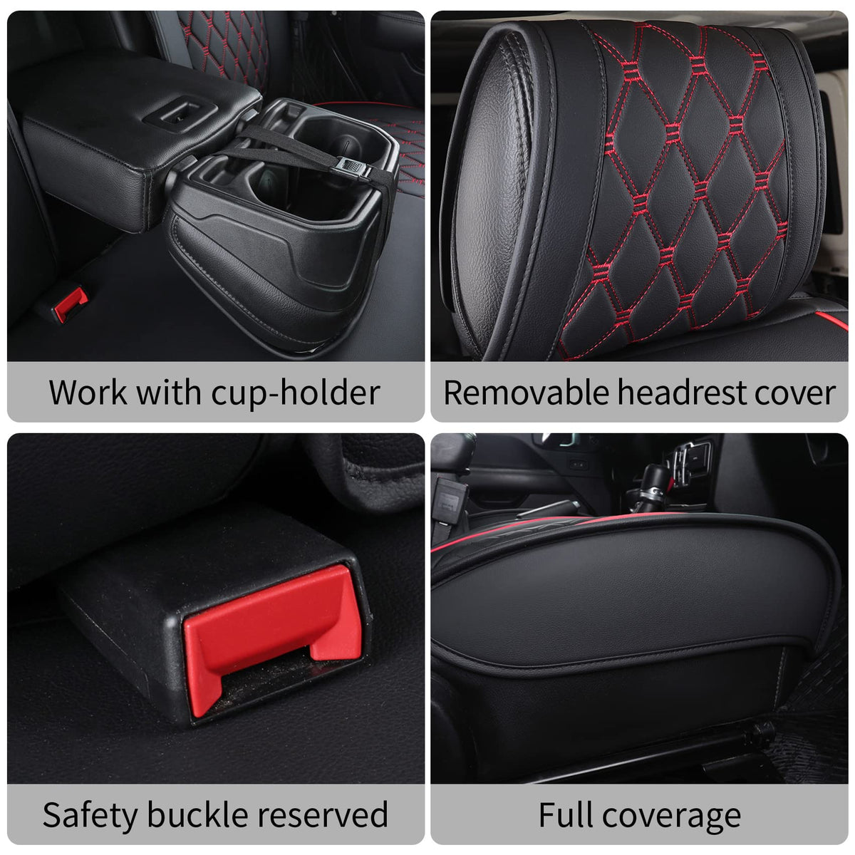 Jeep Wrangler JK JL 4-Door Seat Covers Full Set Q23004