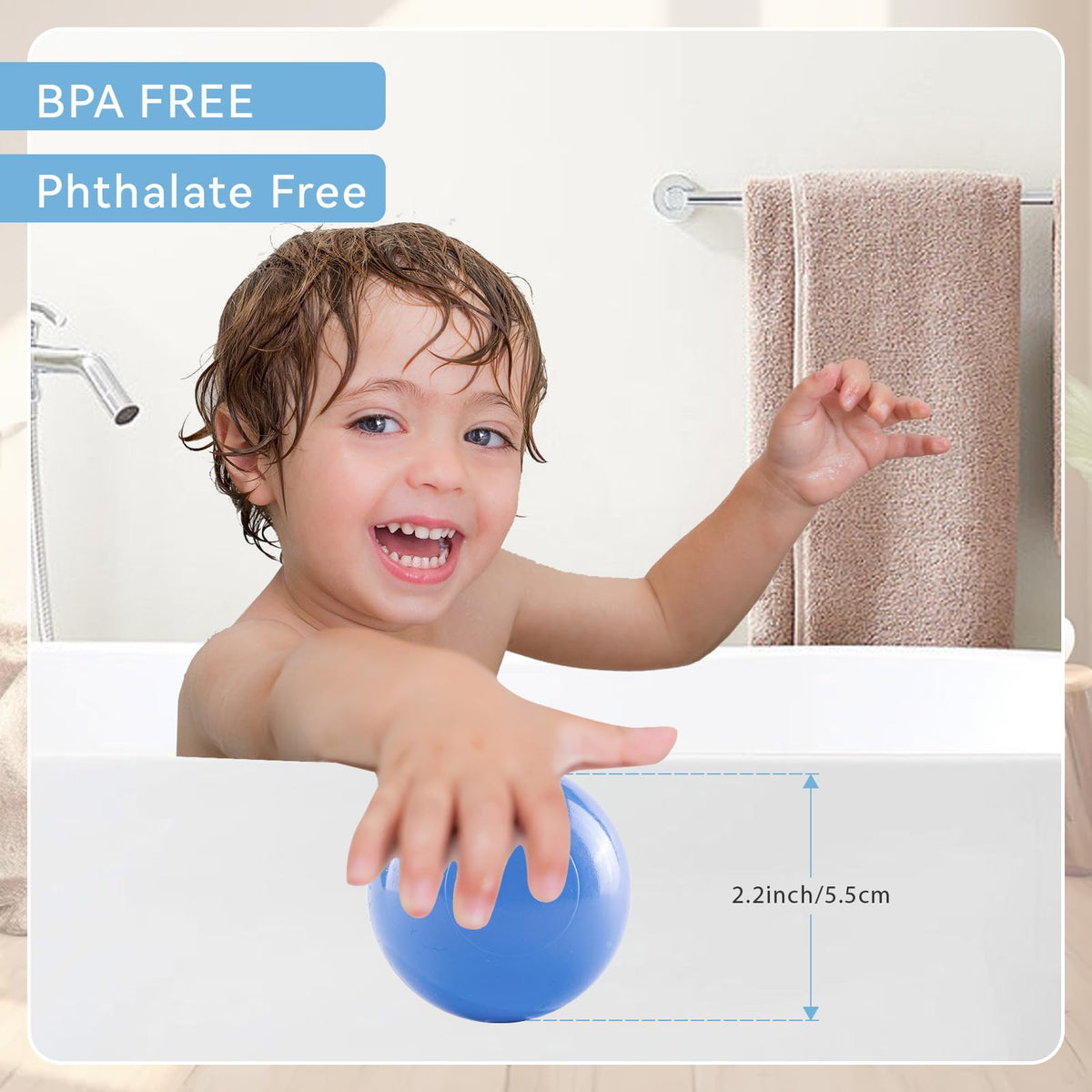 BPA Phthalate Free 2.15" Soft Plastic Play Balls R230