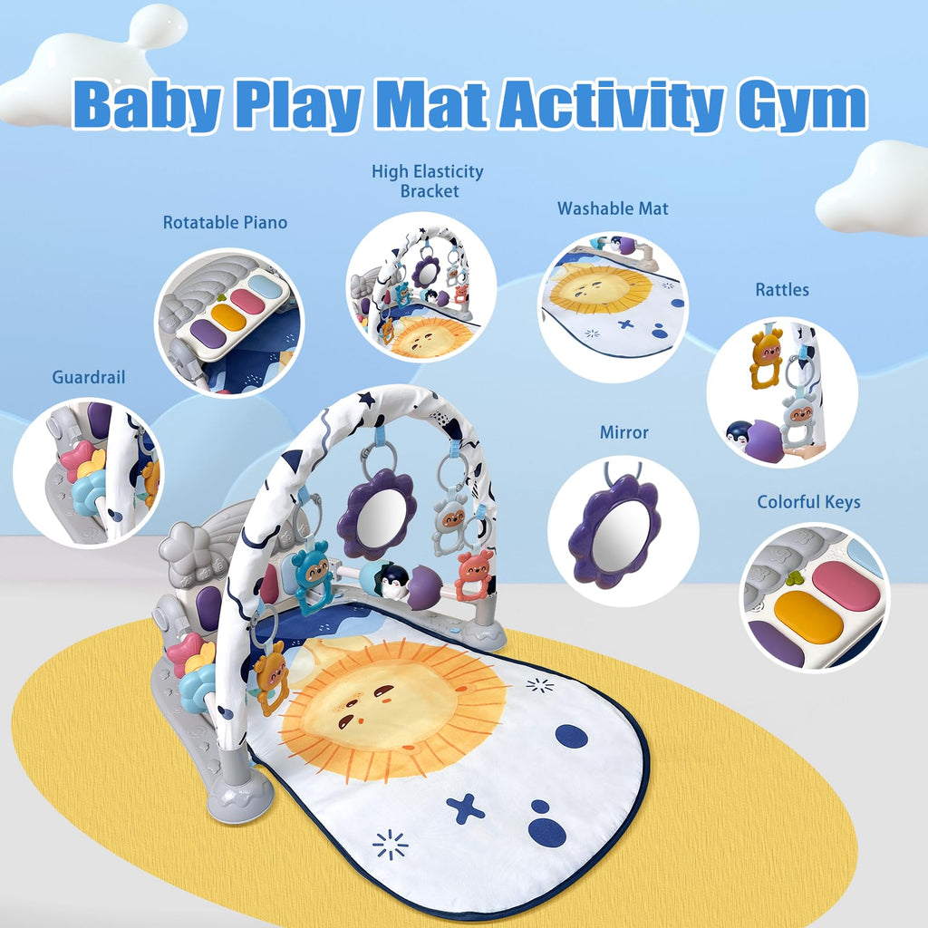 Baby Play Gym Mat and Activity Center with Music and Light V1163