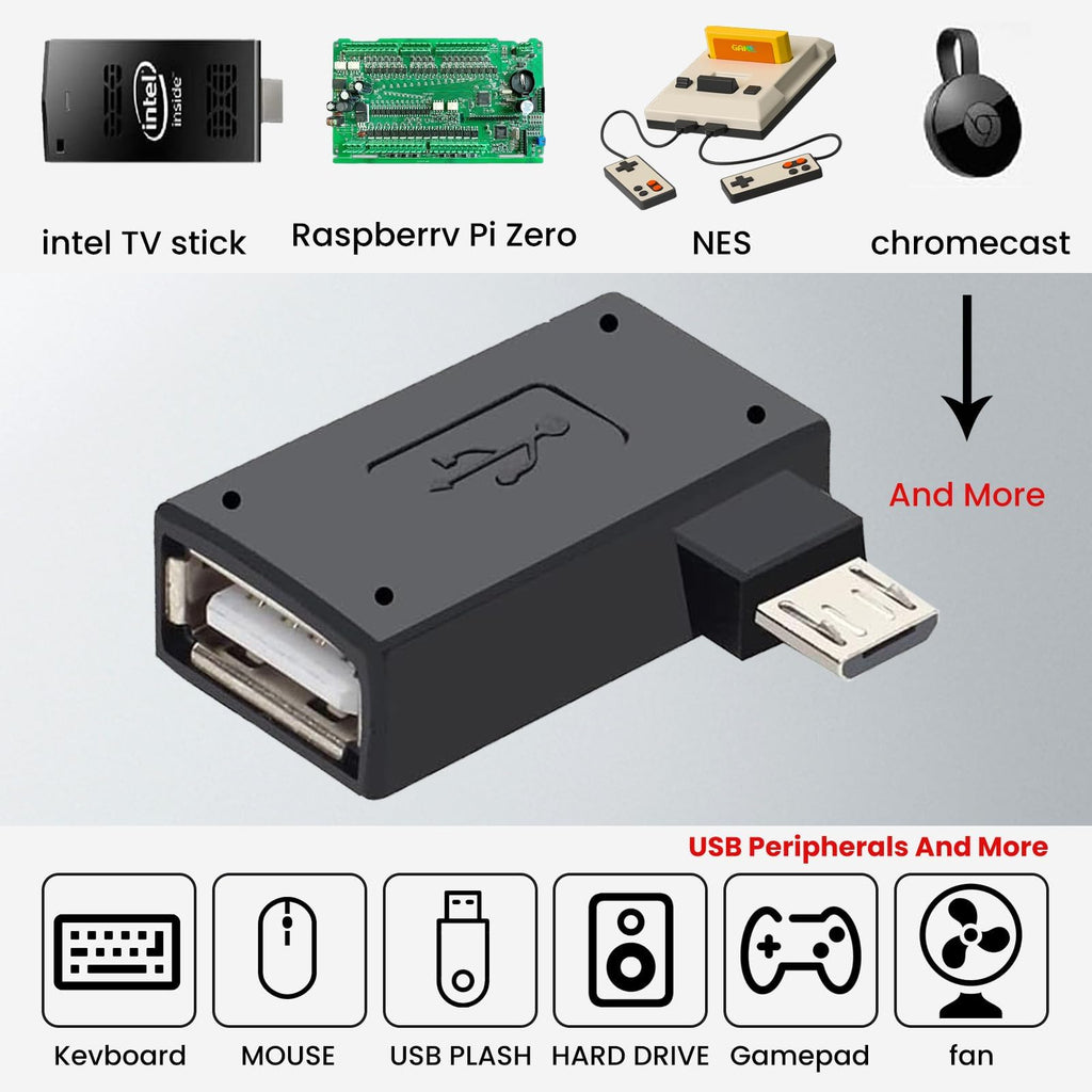 3 Pack Micro USB to USB OTG Cable Adapter K429646