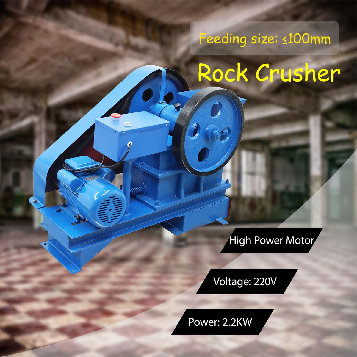220V 2.2KW Stone Crusher Machine C9266