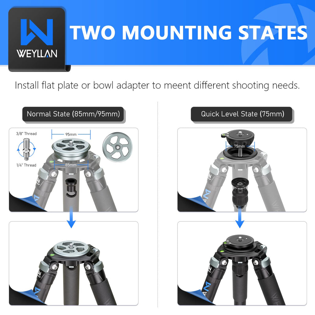 Carbon Fiber Tripod with 75mm Bowl and Adapter X58486