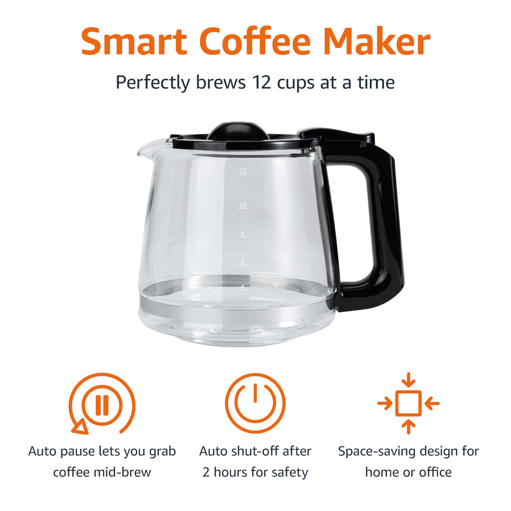 12 Cup Drip Coffee Maker with Glass Carafe J95904