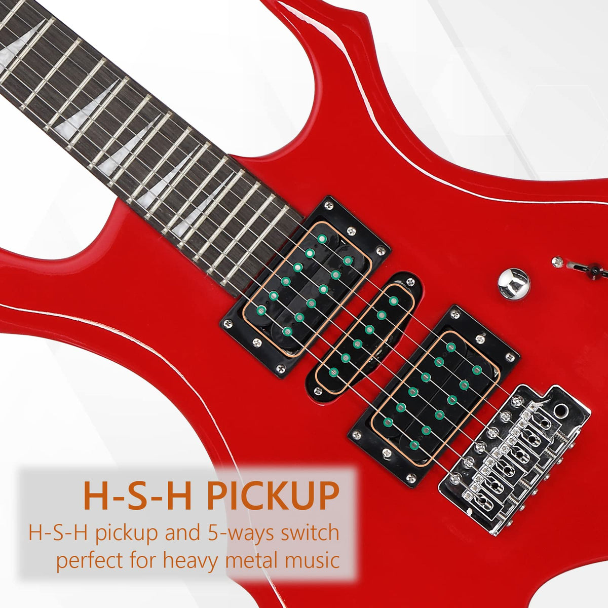 Red Electric Guitar Kit with Amplifier H83227