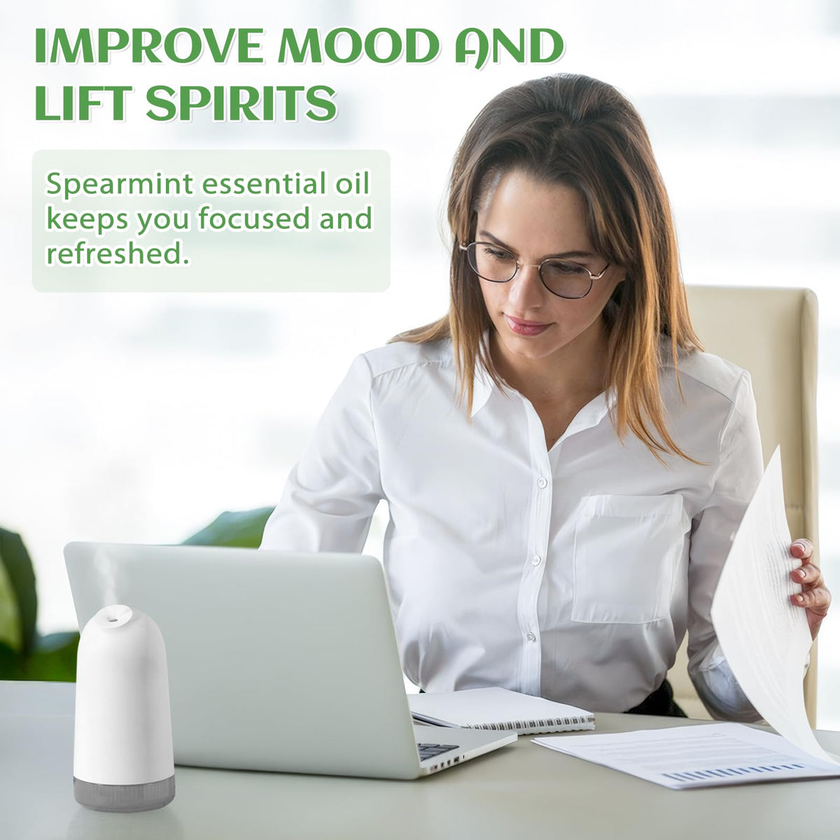 Spearmint and Lavender Essential Oil 4 Fl Oz T3151
