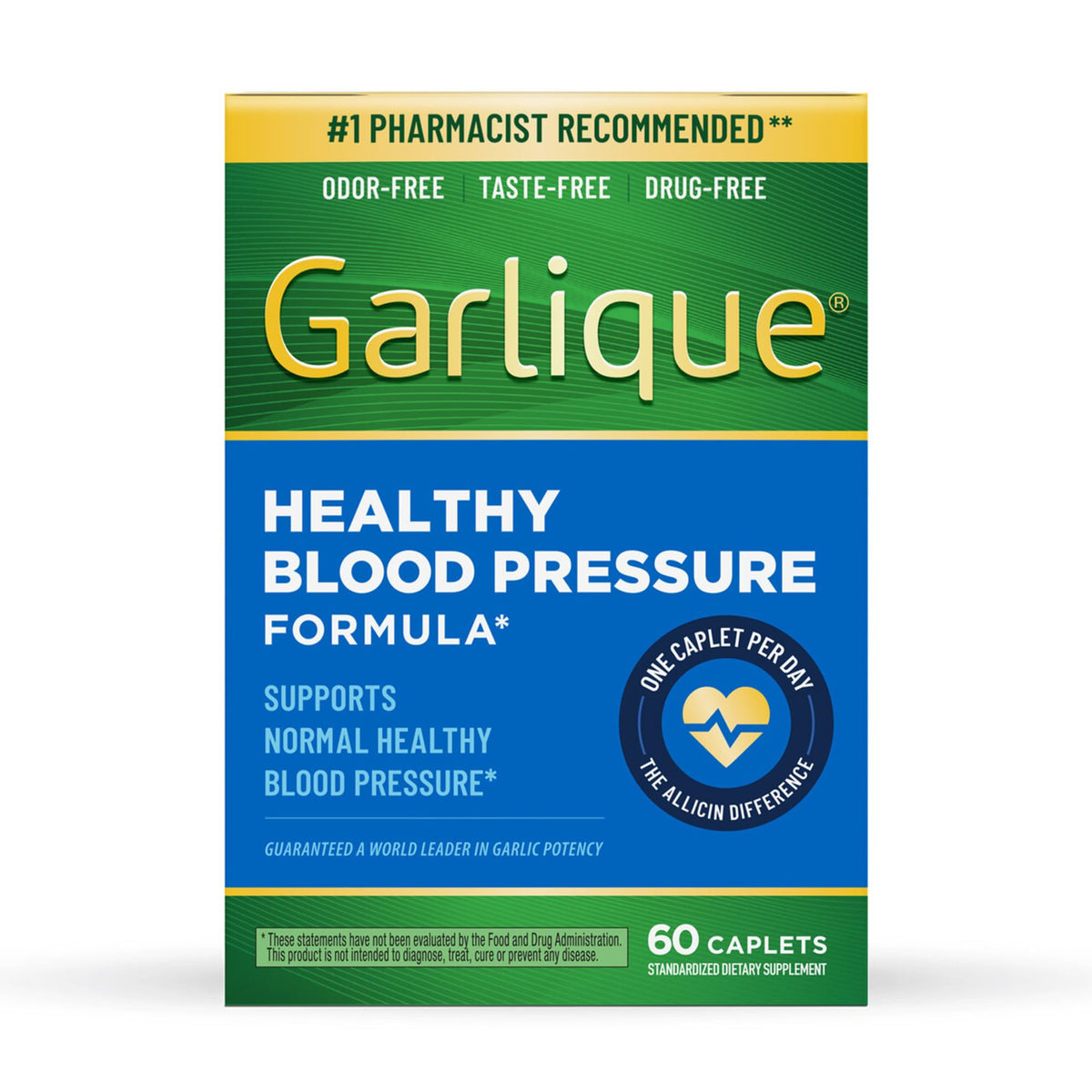 Odorless Vegan Garlic Extract Supplement 60 Caplets J484