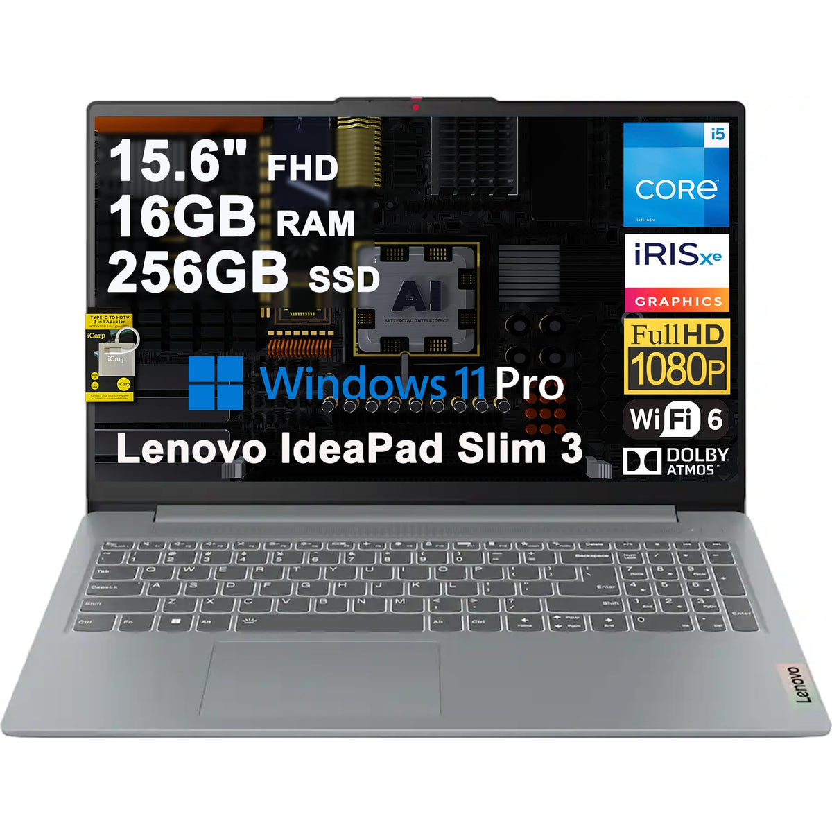 15.6" FHD Anti-Glare Intel 10-core i5 16GB RAM 256GB SSD Laptop G5444