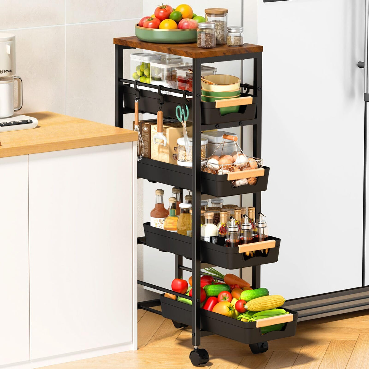 Slim Storage Cart with Wheels R20978