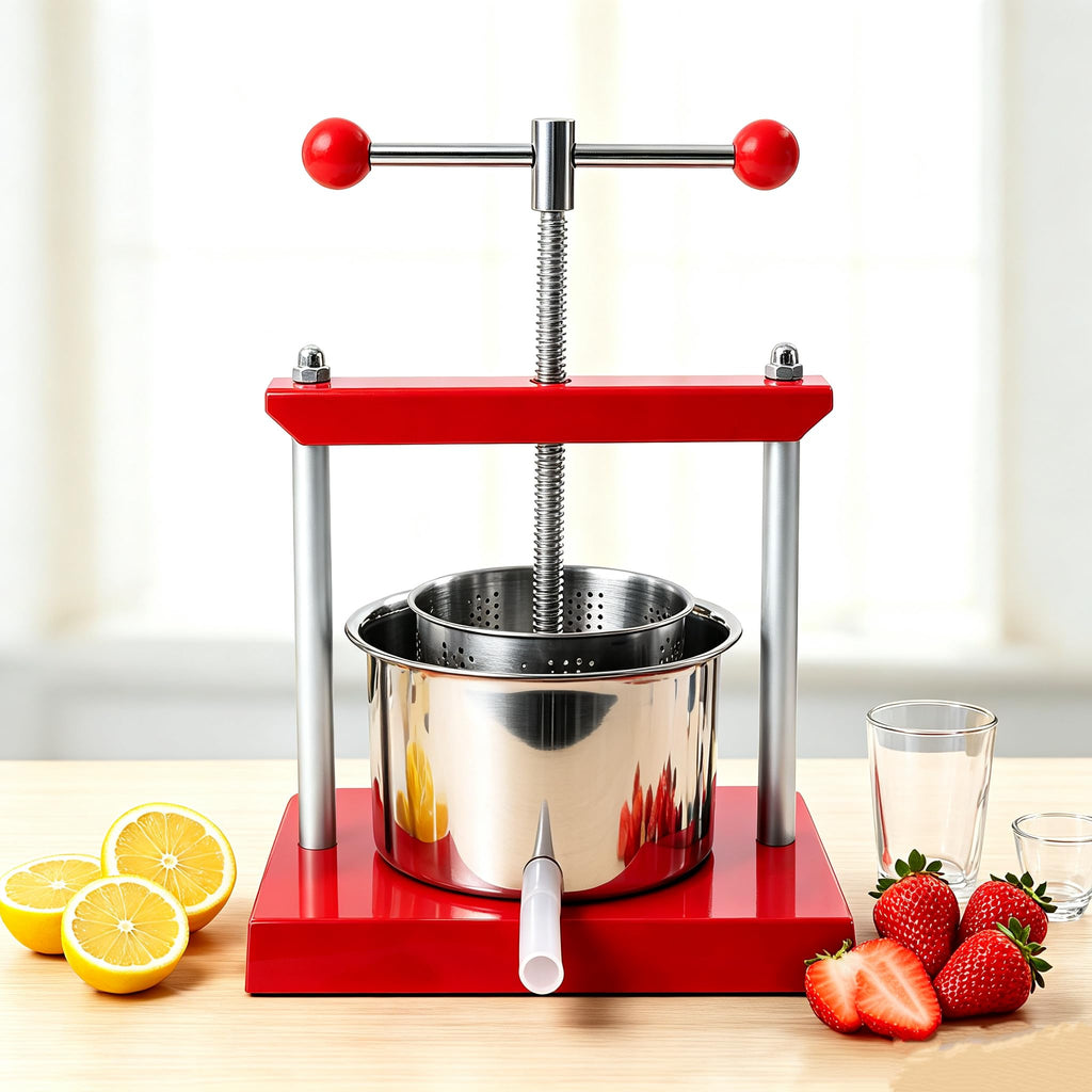1.6 Gal Stainless Steel Manual Fruit Wine Press W733877