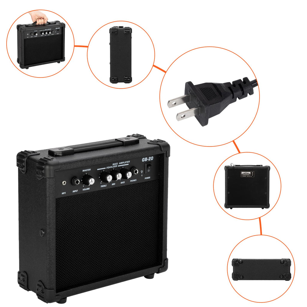 Red Electric Guitar Kit with Amplifier H83227