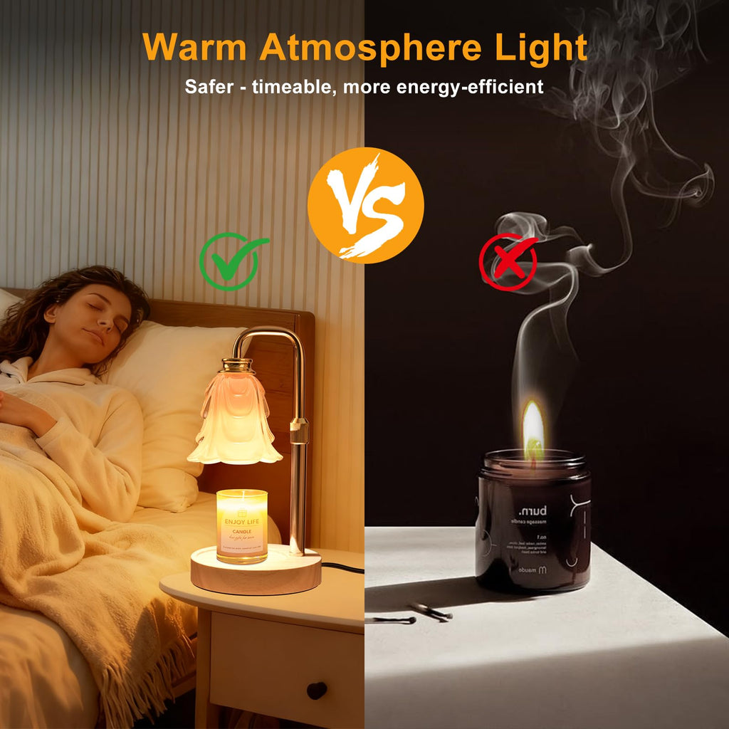 Adjustable Height Candle Warmer Lamp with Timer and Dimmer T131