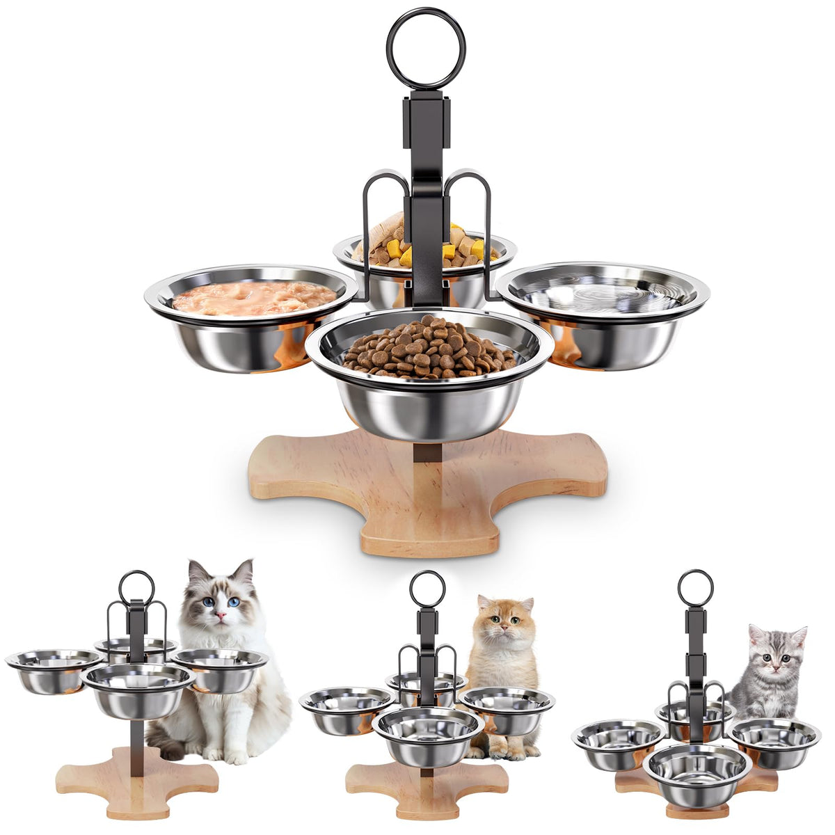 Elevated Cat Bowls with Stand A691