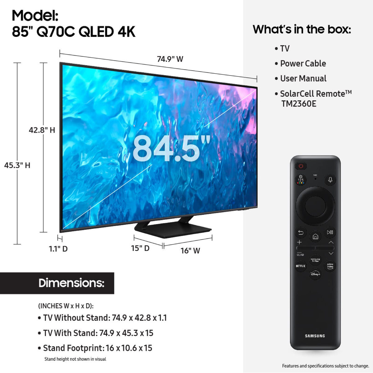 85-Inch QLED 4K Smart TV G760