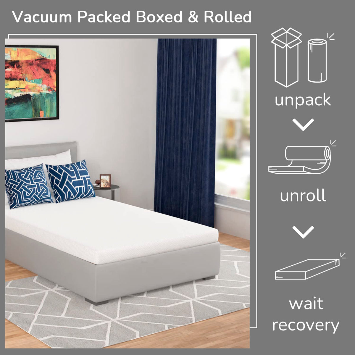 5 Inch Twin Mattress Green Tea Gel Memory Foam B8961