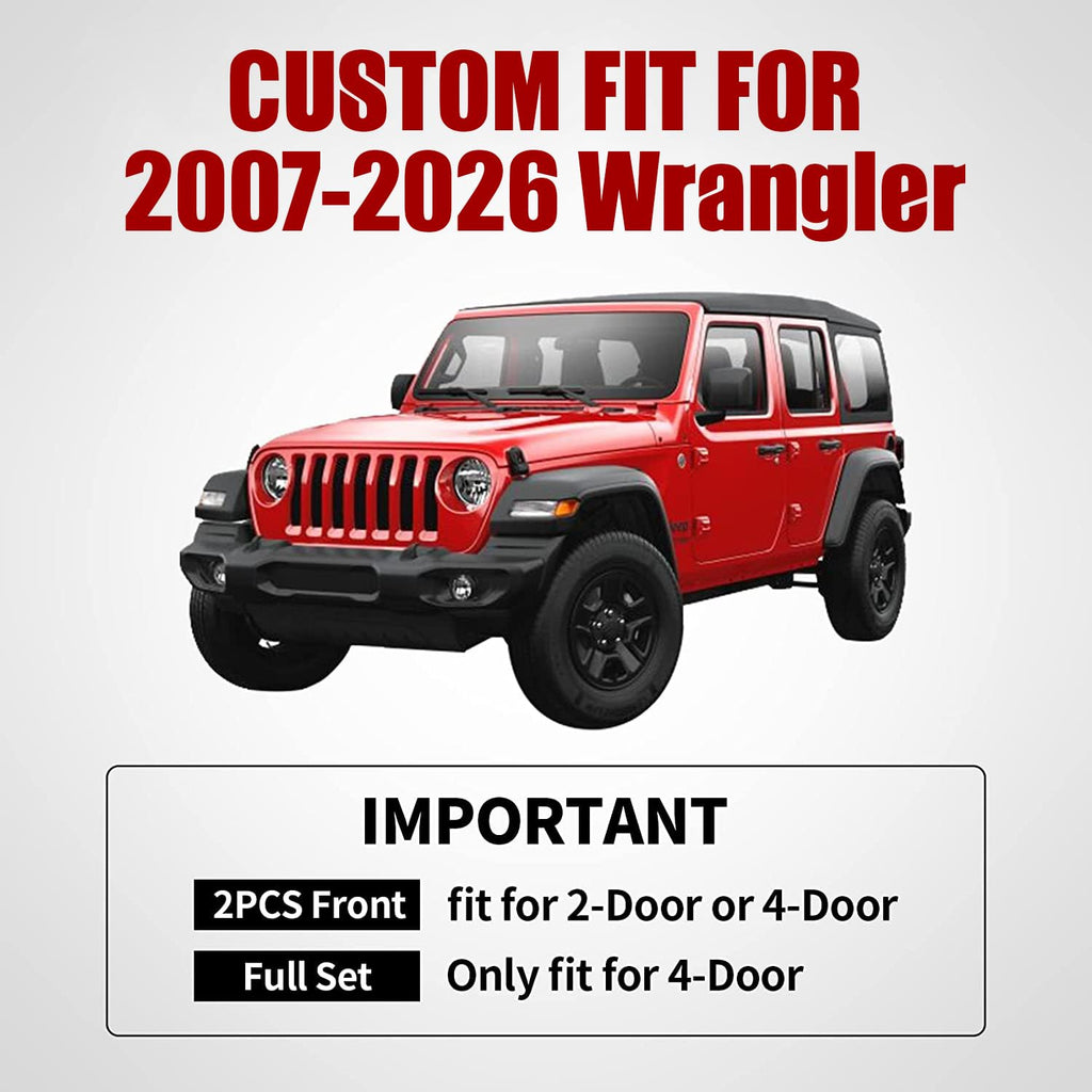 Jeep Wrangler JK JL 4-Door Seat Covers Full Set Q23004