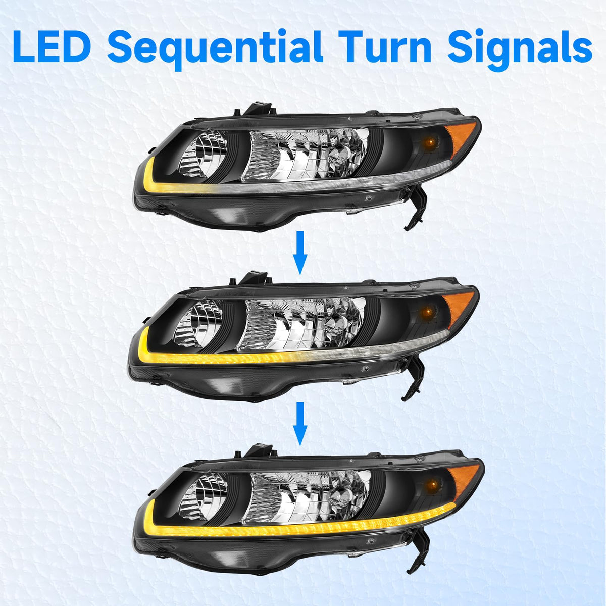 Headlight Assembly for 2006-2011 Honda Civic 2-Door Coupe Q4900