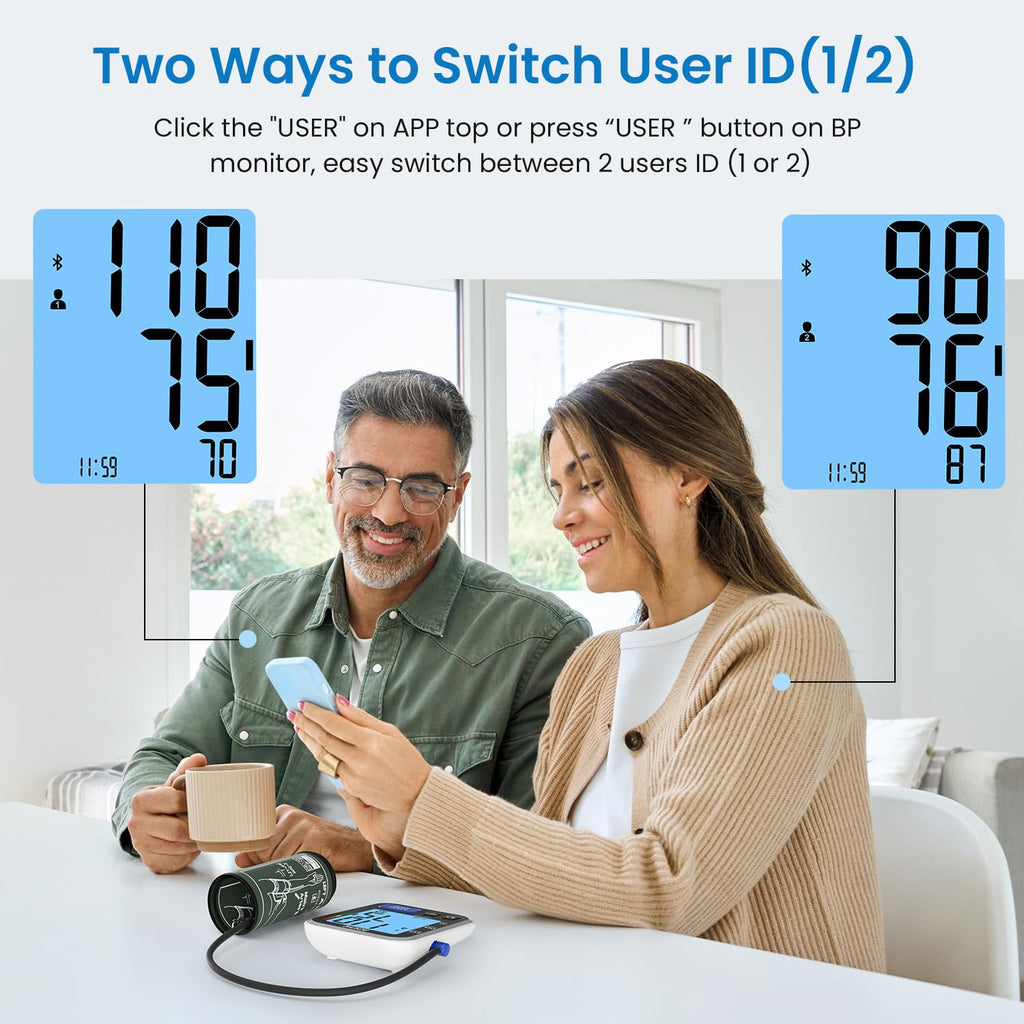 Smart Blood Pressure Monitor with Wide Cuff T802570