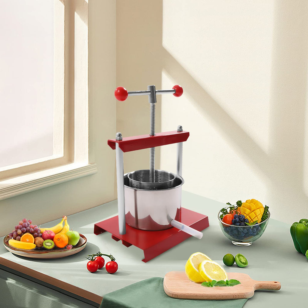 1.6 Gal Stainless Steel Manual Fruit Wine Press W733877