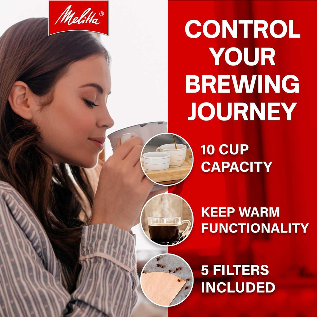 10-Cup Coffee Maker with Built in Burr Grinder E112