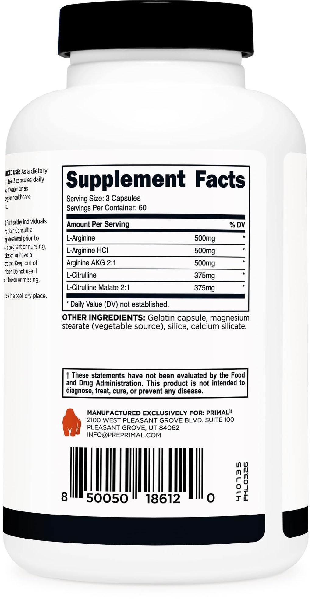 Nitric Oxide Booster 180 Capsules D78970