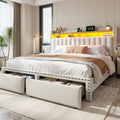 Queen Size Bed Frame with 2 Drawers C356715