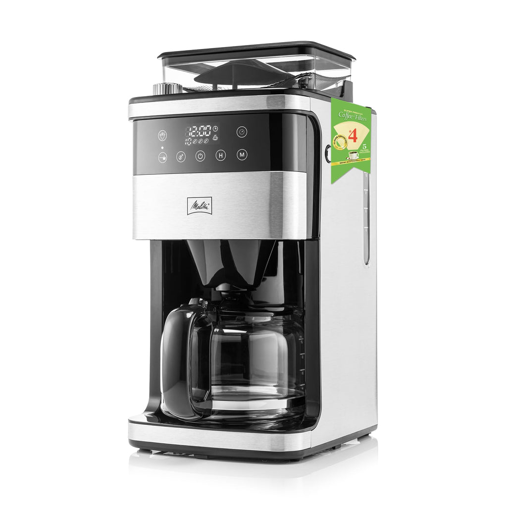 10-Cup Coffee Maker with Built in Burr Grinder E112