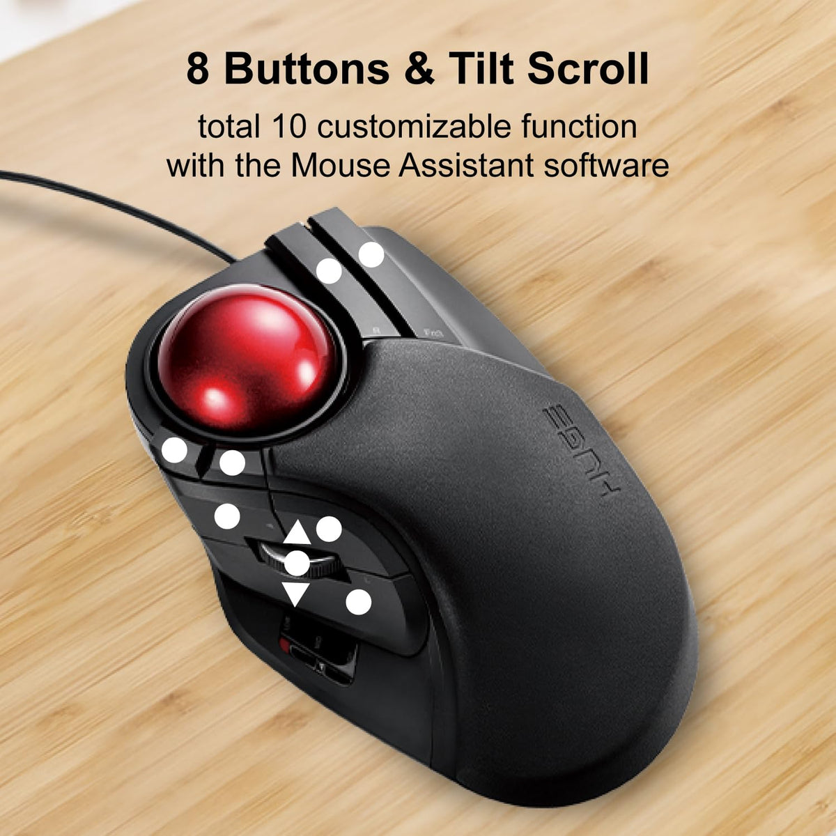 Wired Finger-Operated Trackball Mouse V1259