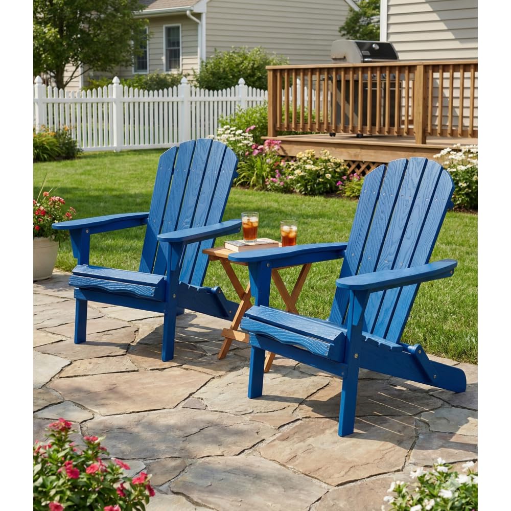 Folding Solid Cedar Wood Adirondack Chair N4601