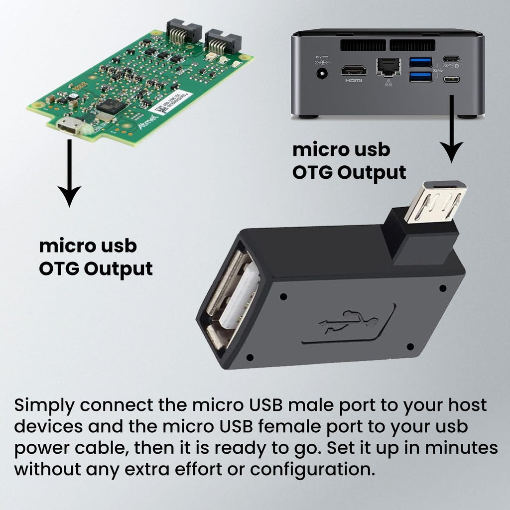 3 Pack Micro USB to USB OTG Cable Adapter K429646