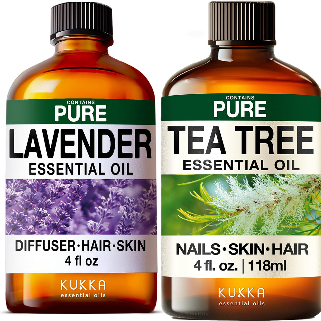 Lavender & Tea Tree Essential Oil Set 2x4 fl oz E482