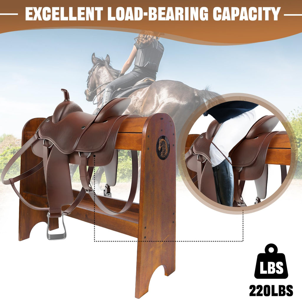 Solid Wood Saddle Rack X92988
