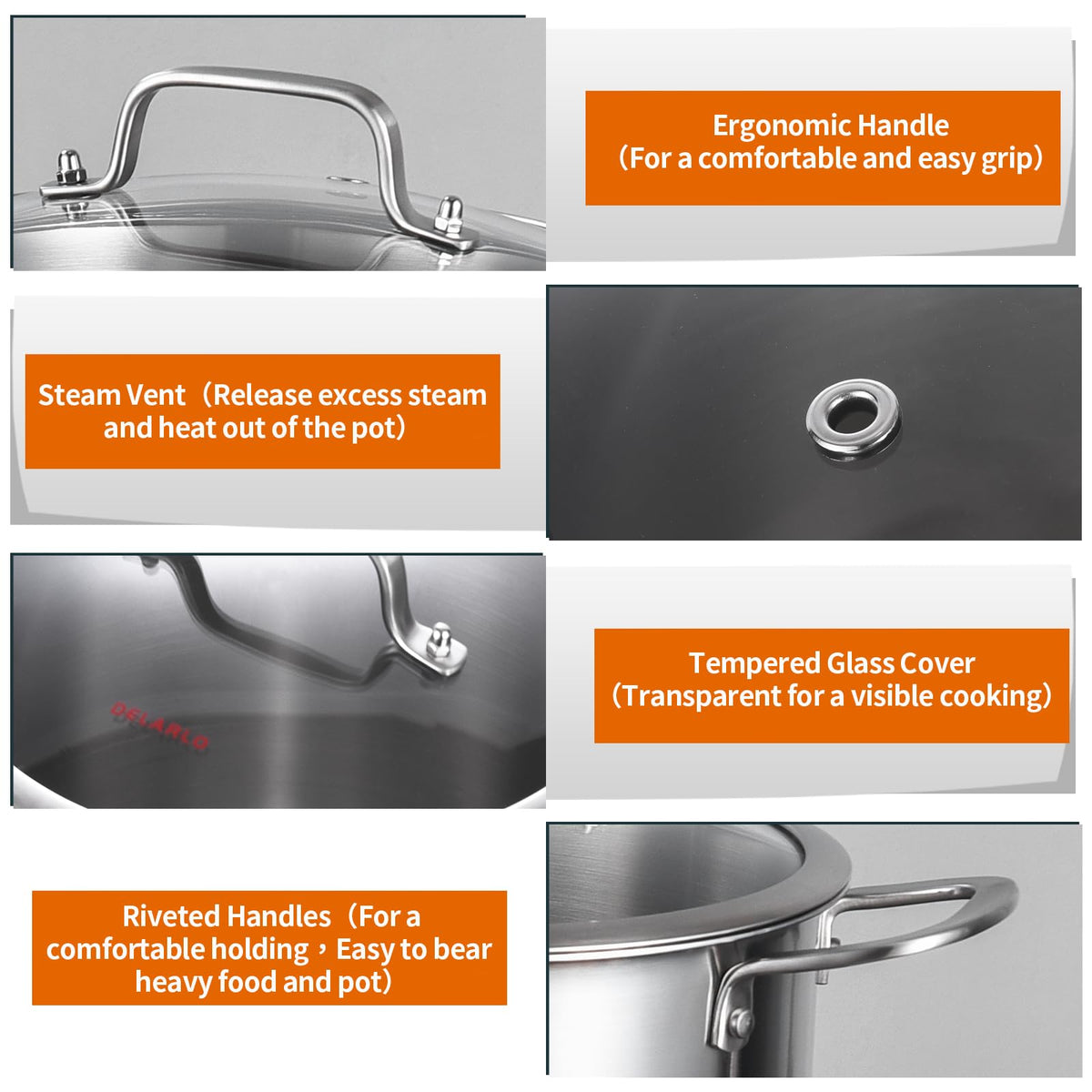 8 Quart Stainless Steel Stock Pot F268807