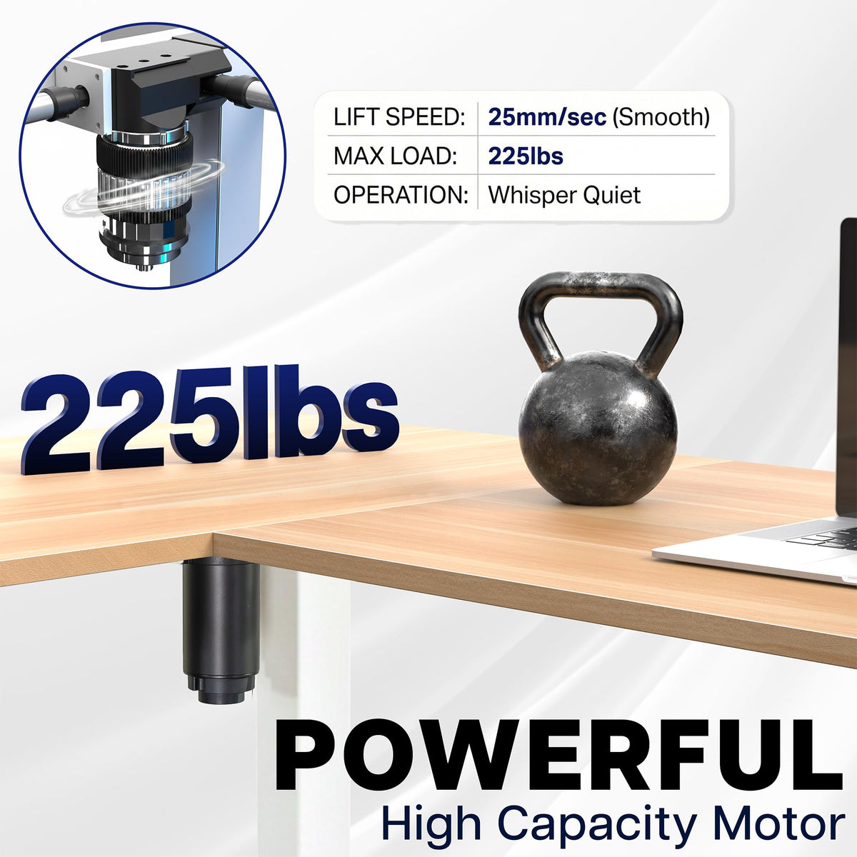 Black 75 x 63 in Corner Standing Desk K76686