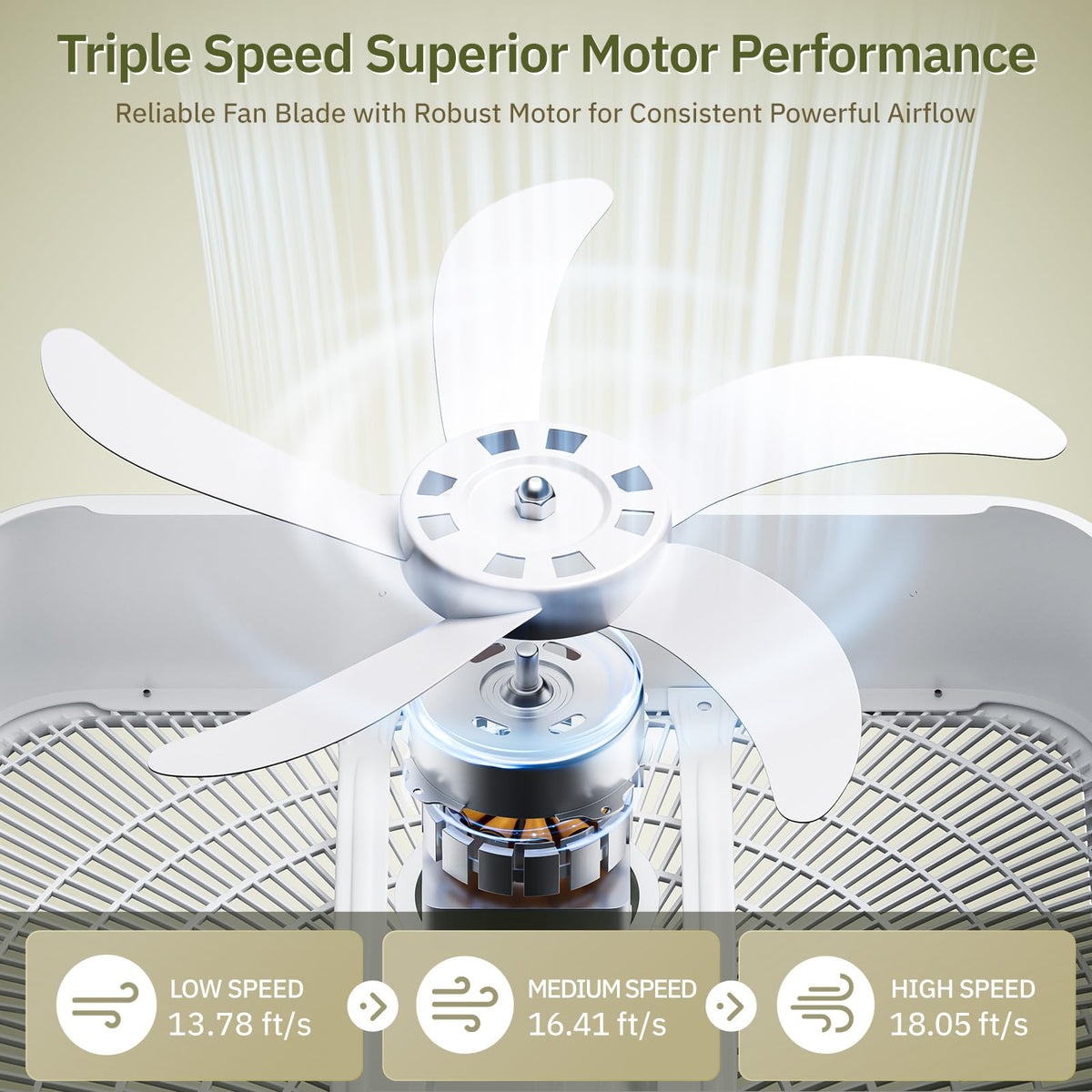 20” White 3-Speed Box Fan with Carry Handle E68768