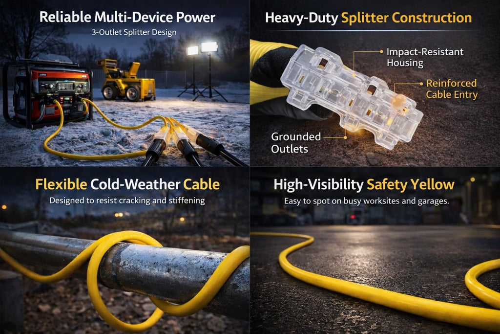 100 ft 10/3 Heavy Duty SJTW Outdoor Extension Cord Q369