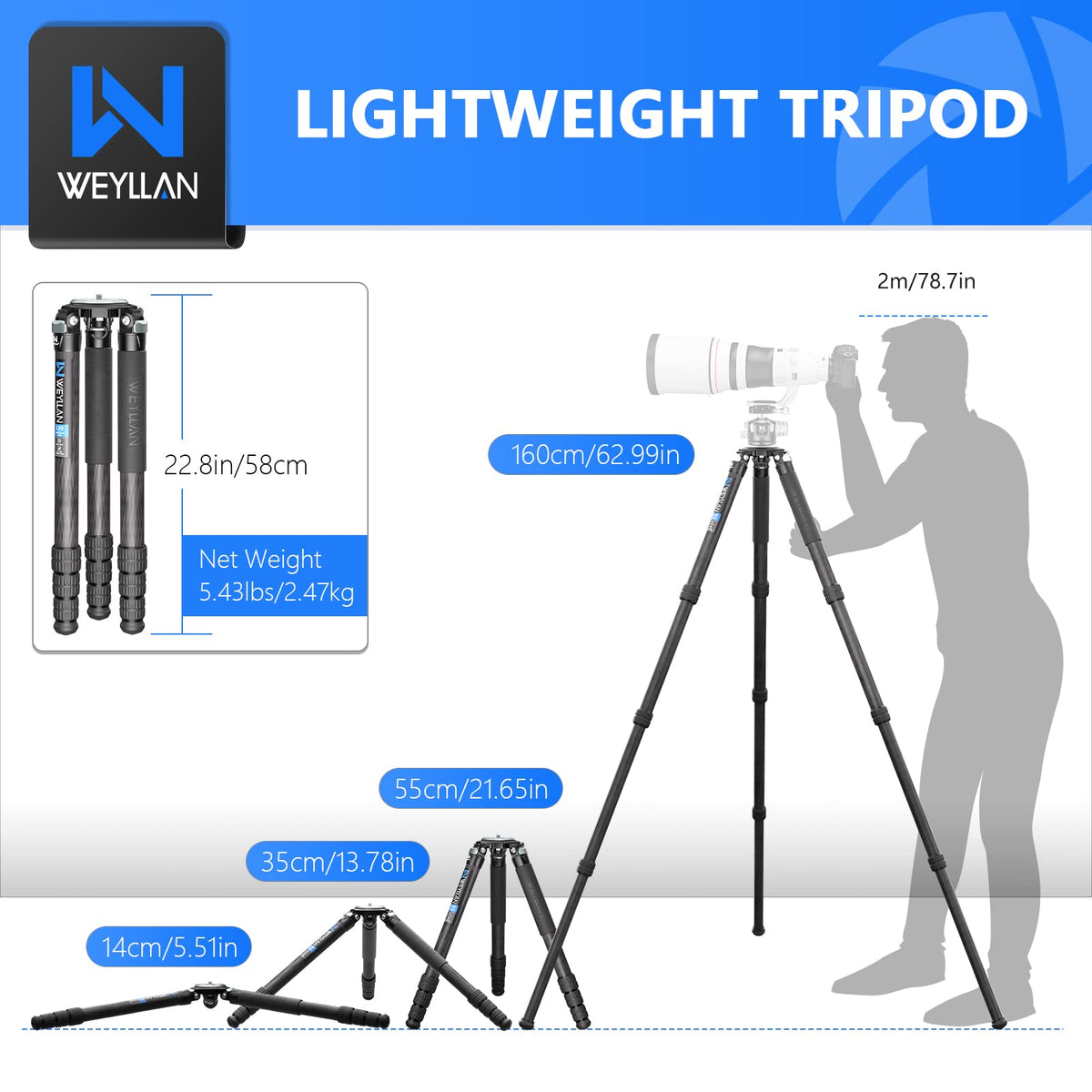 Carbon Fiber Tripod with 75mm Bowl and Adapter X58486
