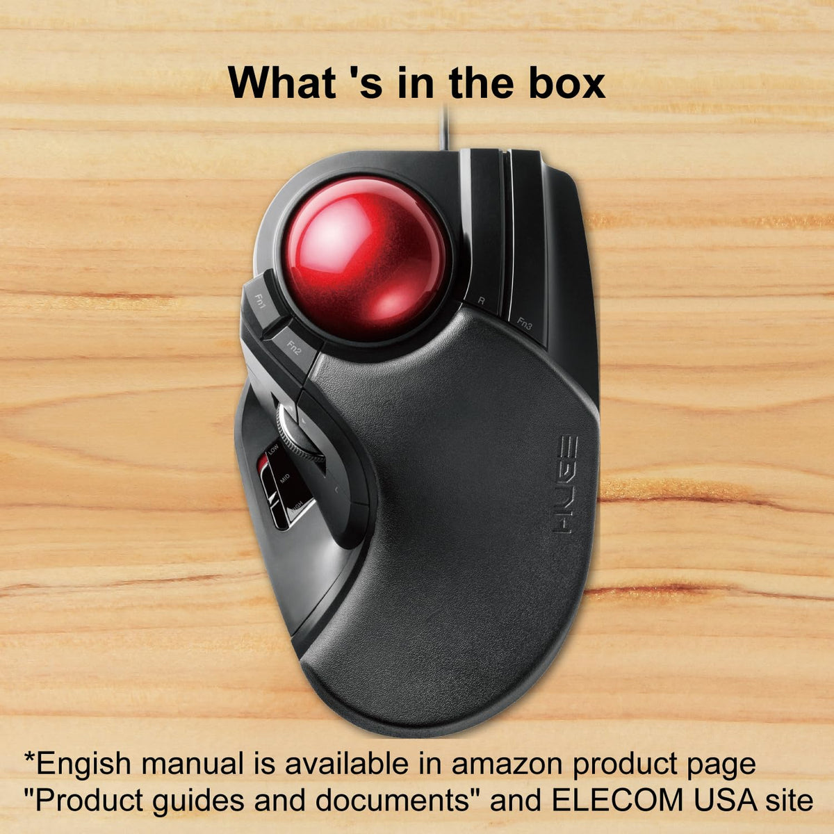 Wired Finger-Operated Trackball Mouse V1259