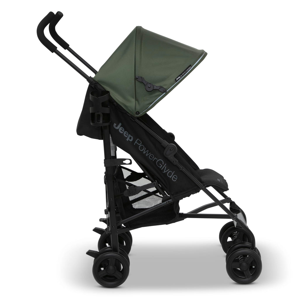 Lightweight Travel Stroller with Compact Fold, 3-Position Recline, Olive Green E6409