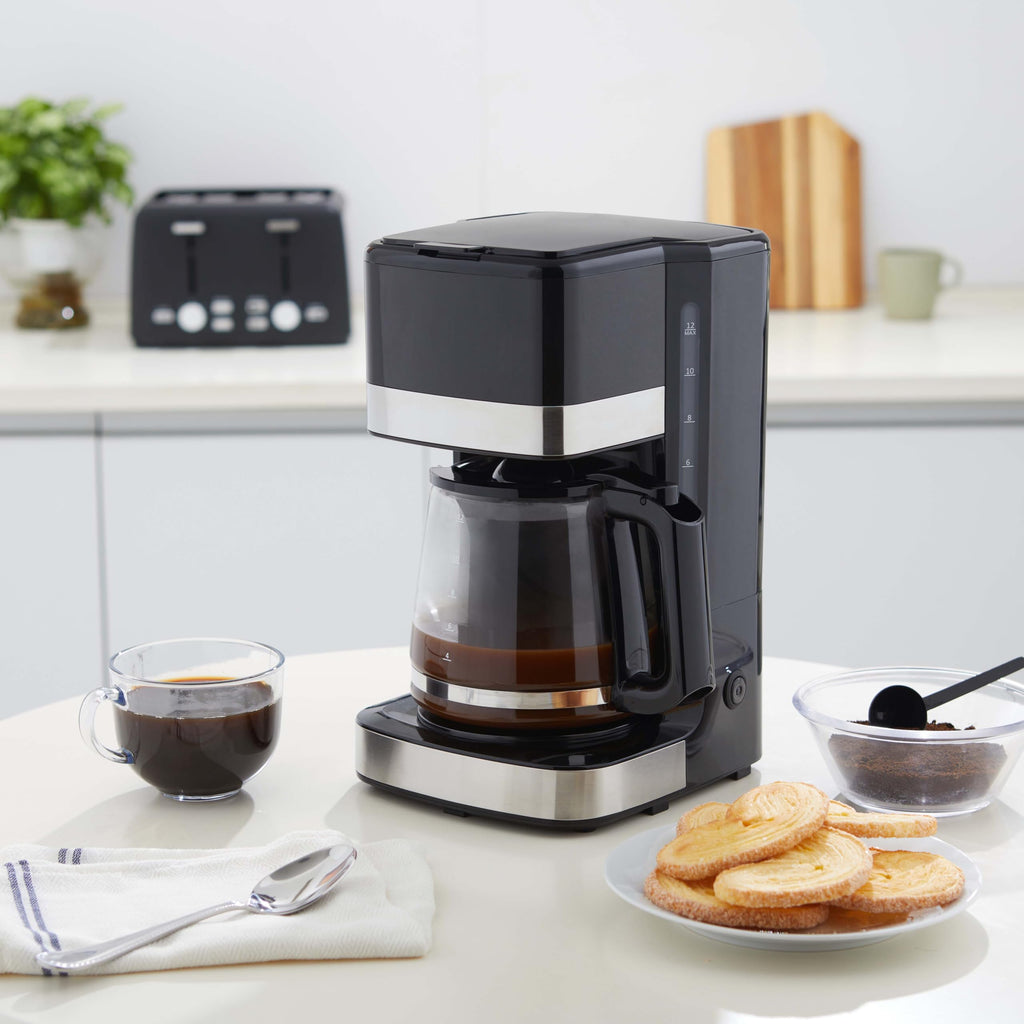 12 Cup Drip Coffee Maker with Glass Carafe J95904