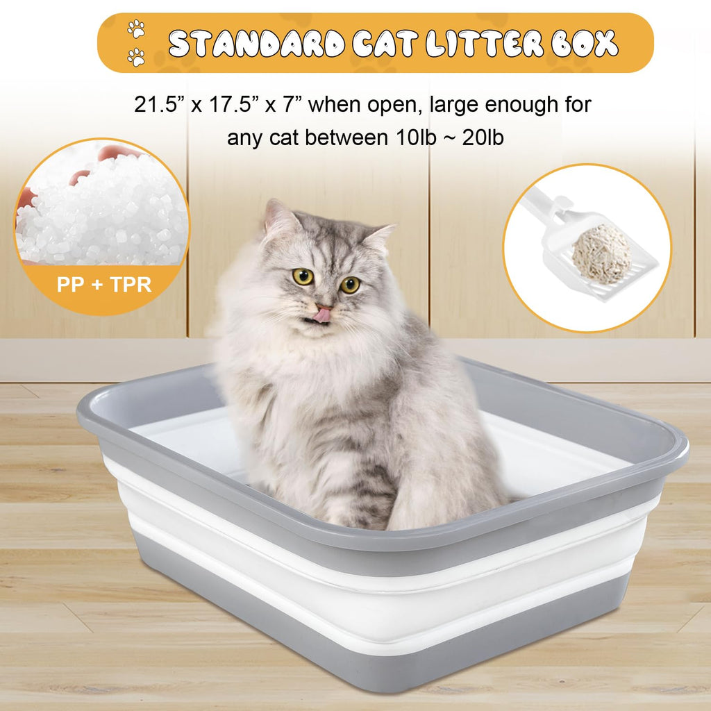 Collapsible Open Cat Litter Box N517408