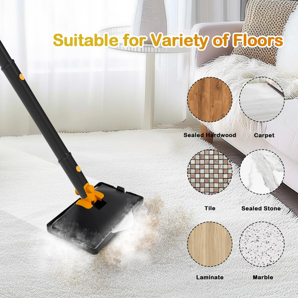 Steam Mop with 23FT Cord, 12OZ Removable Tank V600