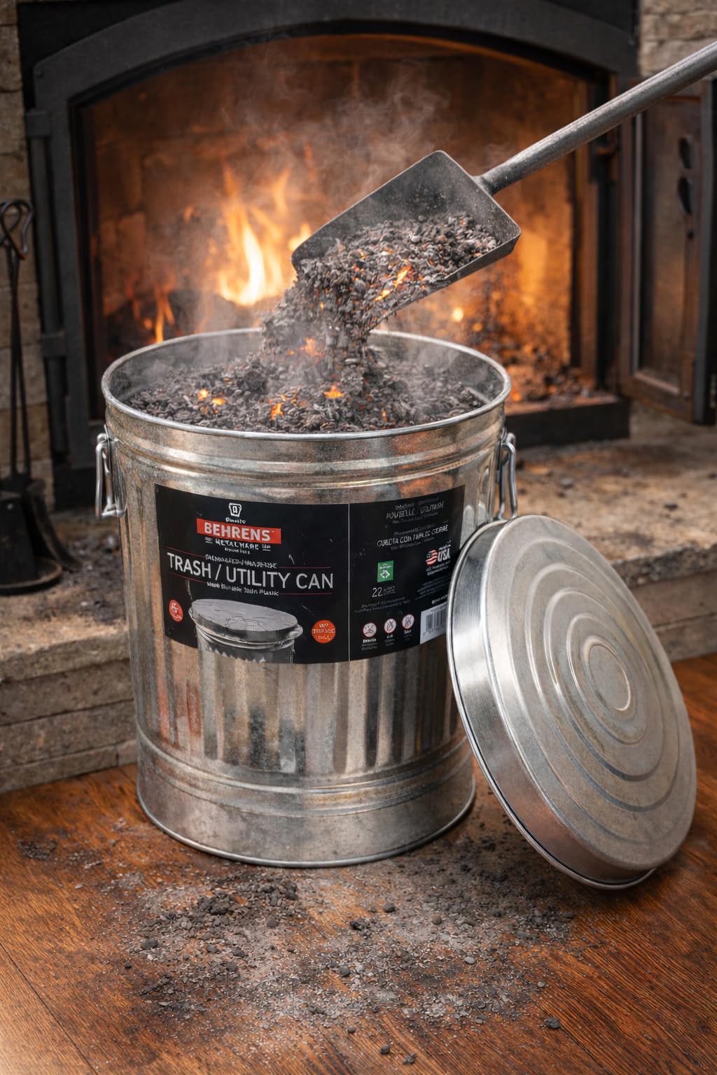 6 Gallon Galvanized Trash Can T2786