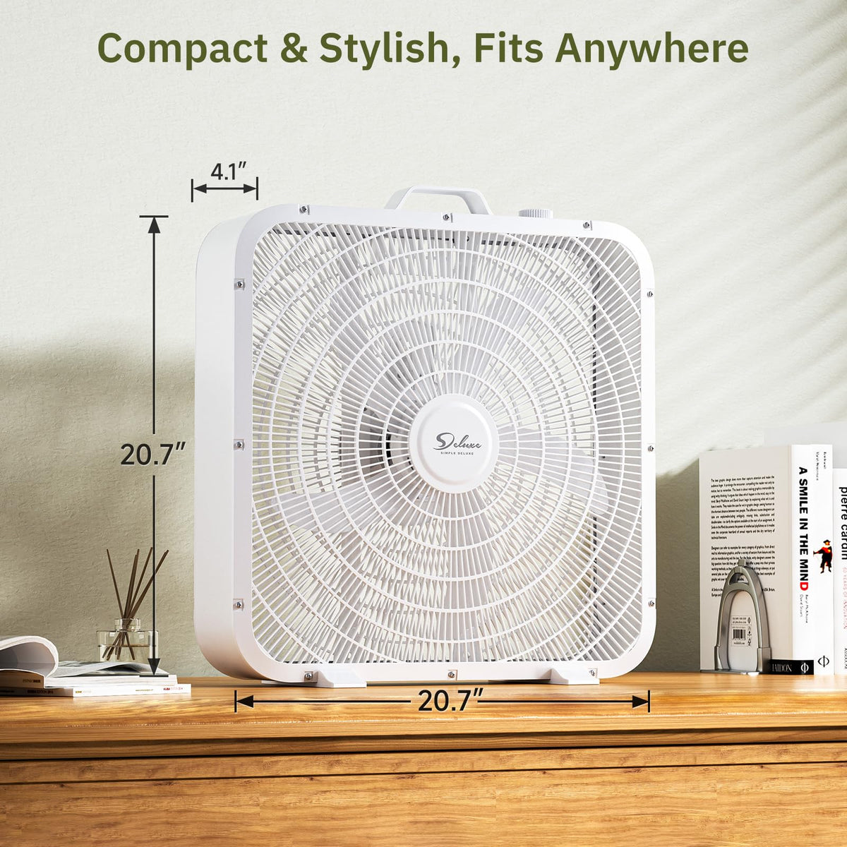 20” White 3-Speed Box Fan with Carry Handle E68768