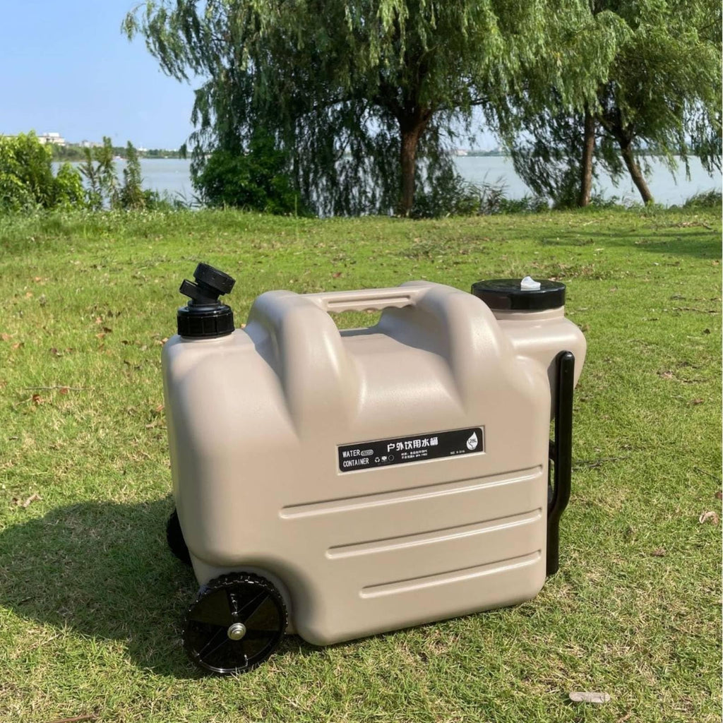 White Portable Water Dispenser with Faucet and Wheels N3559